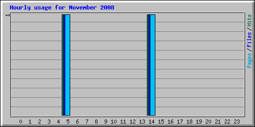 Hourly usage for November 2008